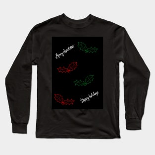 Simple merry christmas pattern Long Sleeve T-Shirt